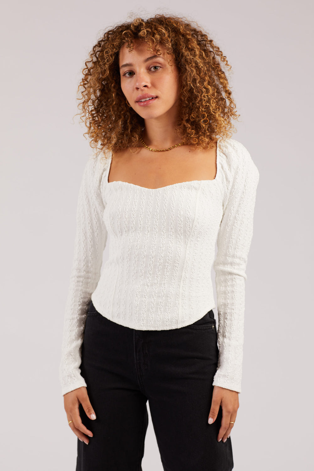 Winter White Brittany Top