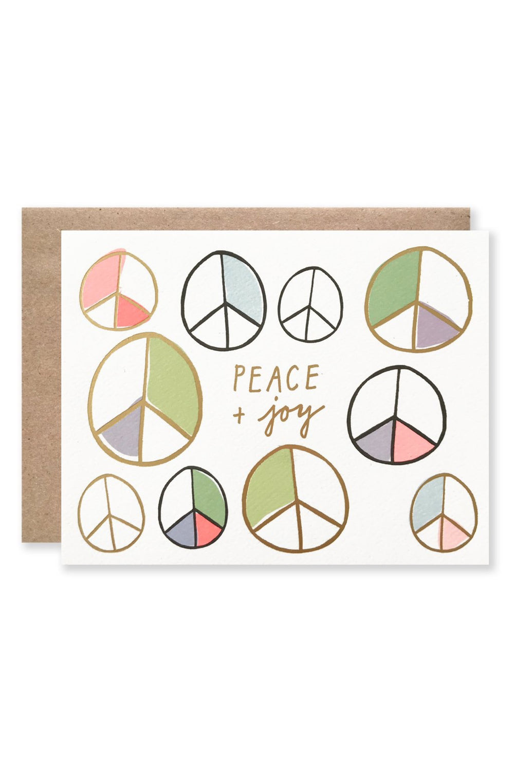 Peace And Joy With Gold Foil Card