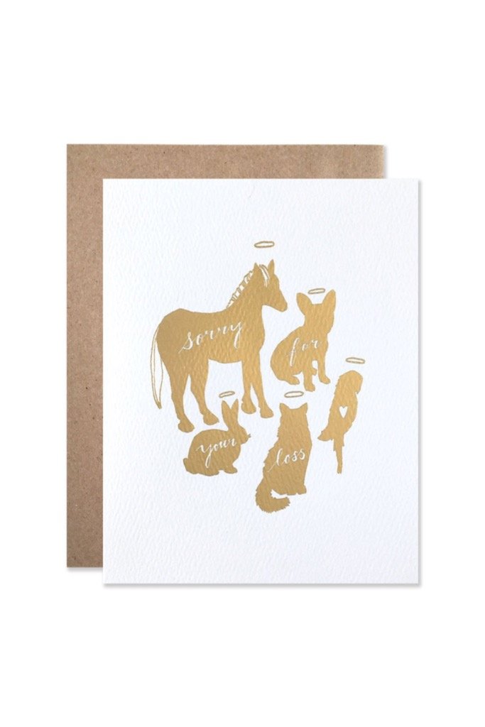 Gold Pet Sympathy Card