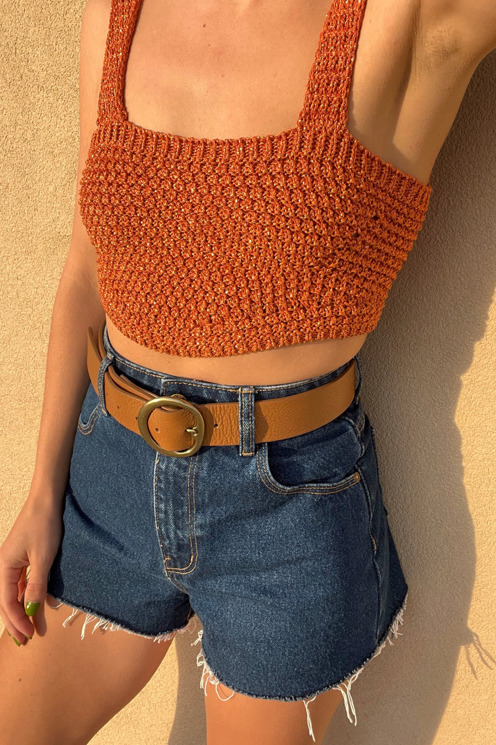 Orange Noe Knit Corset