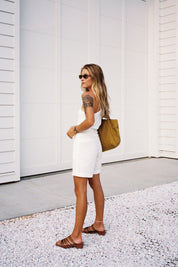 Vintage White Horizon Linen Short
