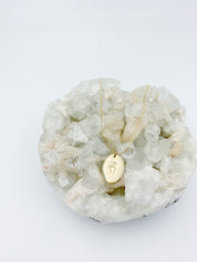 Gold Middle Finger Oval Necklace