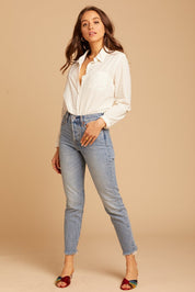 frayed hem jeans