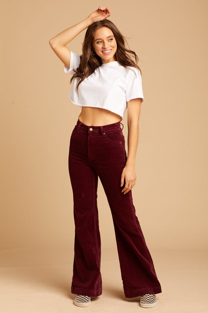 Bordeaux Cord Eastcoast Flare