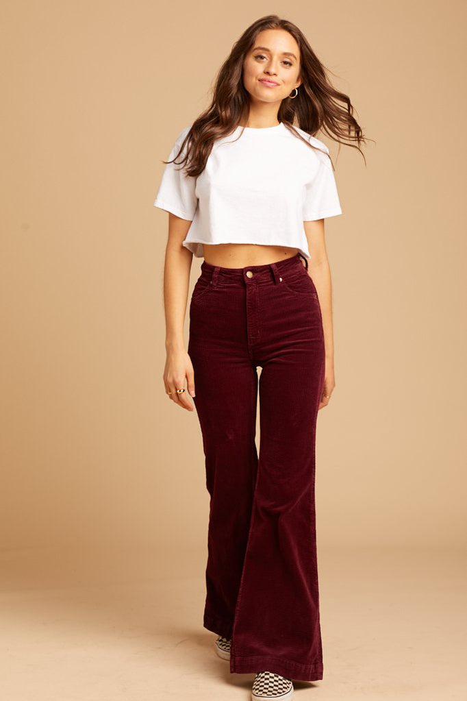 Bordeaux Cord Eastcoast Flare