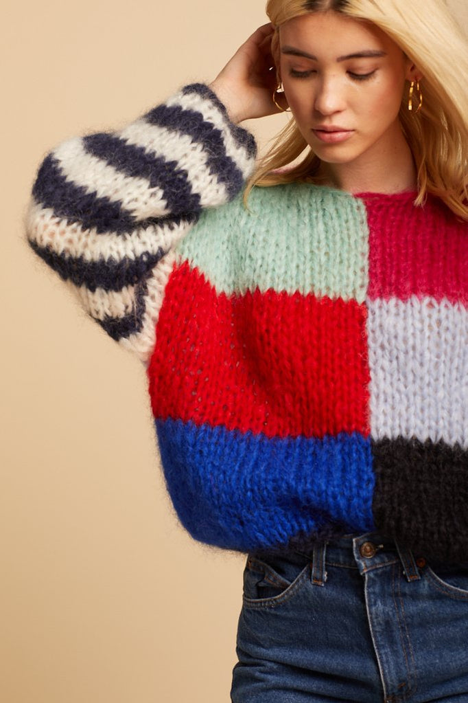 Multicolored Big Mohair Sweater
