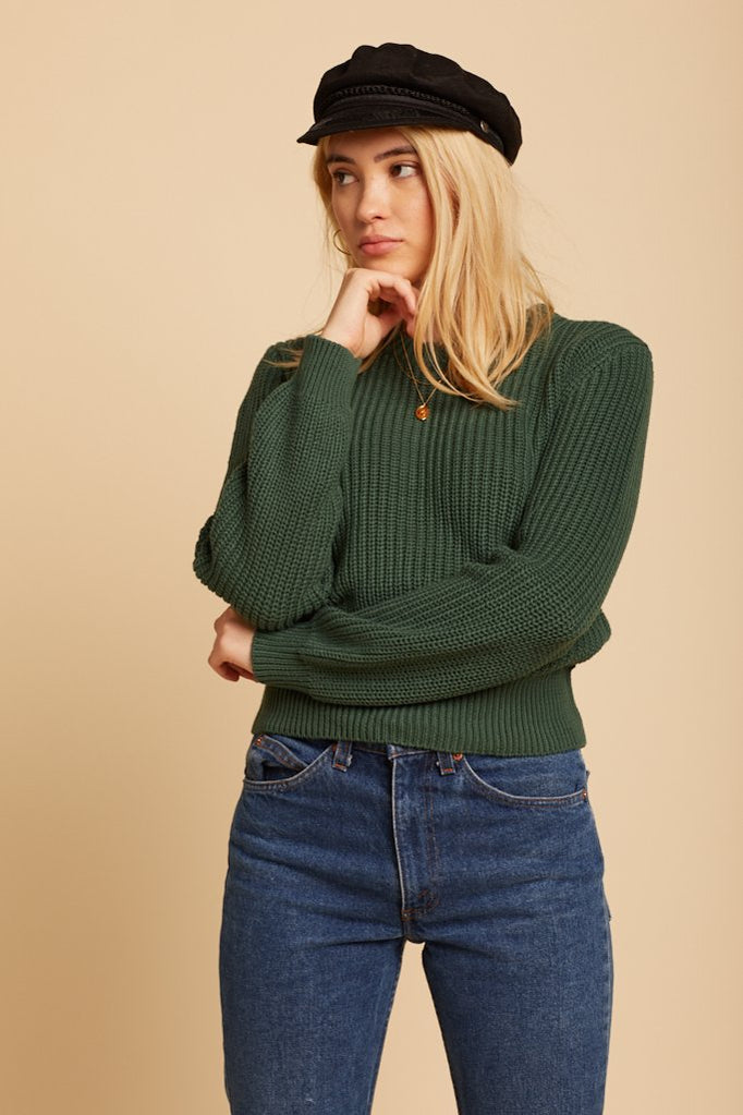 90s Green Sailor Sweater