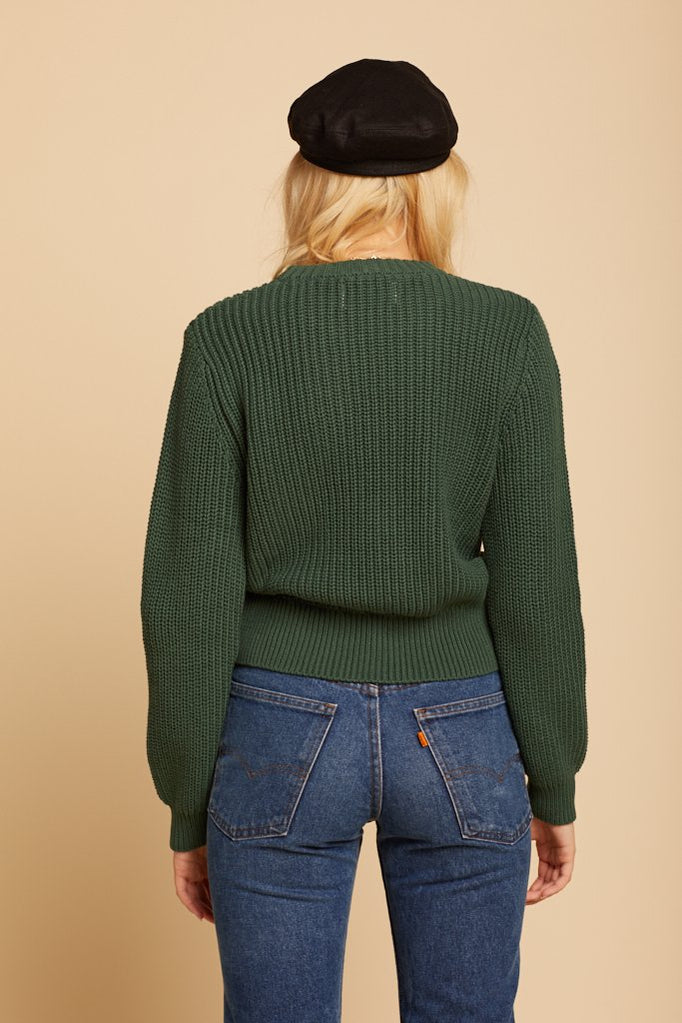 90s Green Sailor Sweater