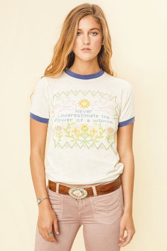 70s Feminist Ringer Tee