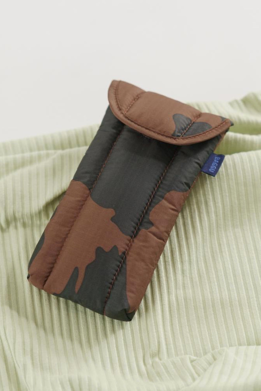 Black + Brown Cow Puffy Glasses Sleeve