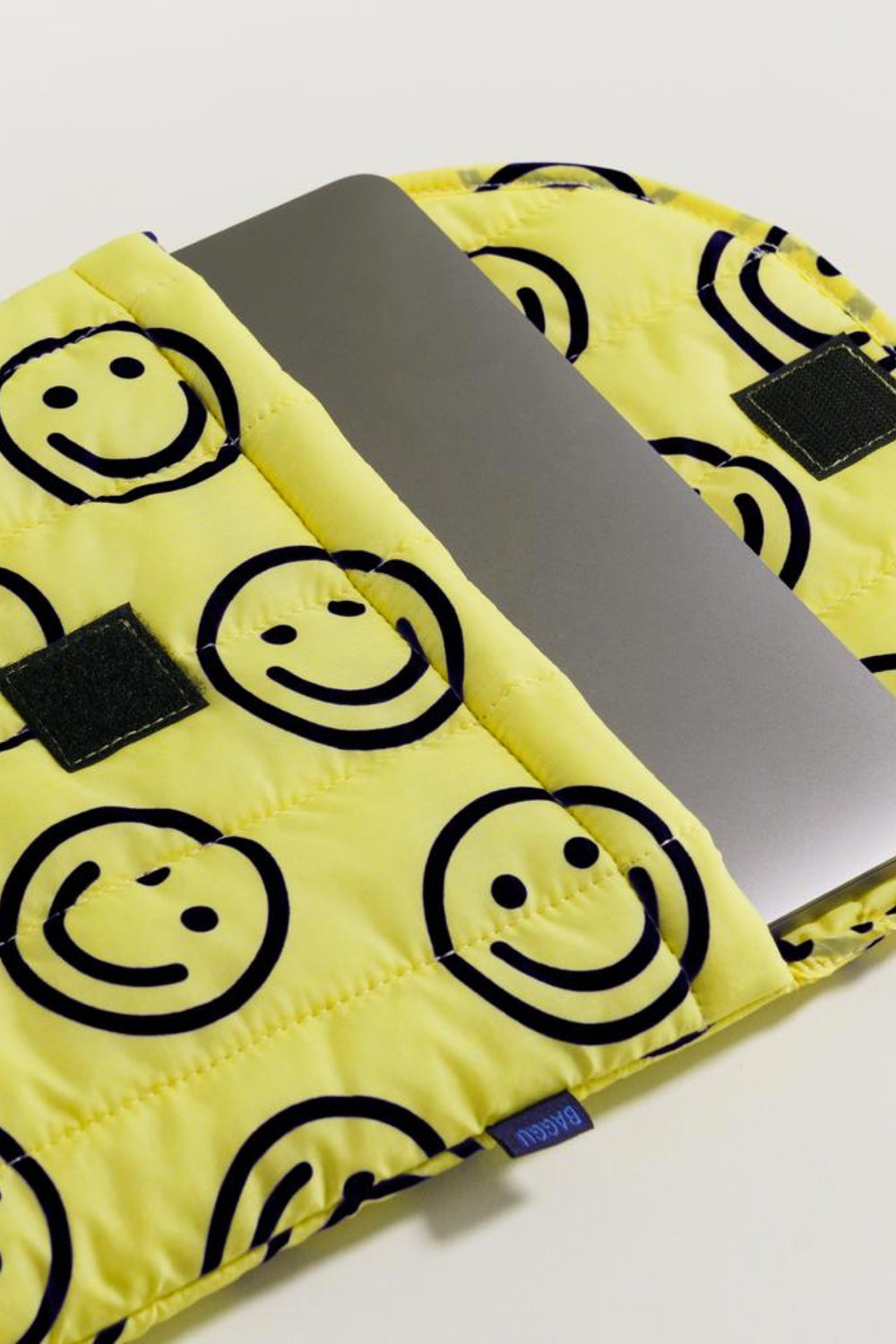 Yellow Happy Puffy Laptop Sleeve