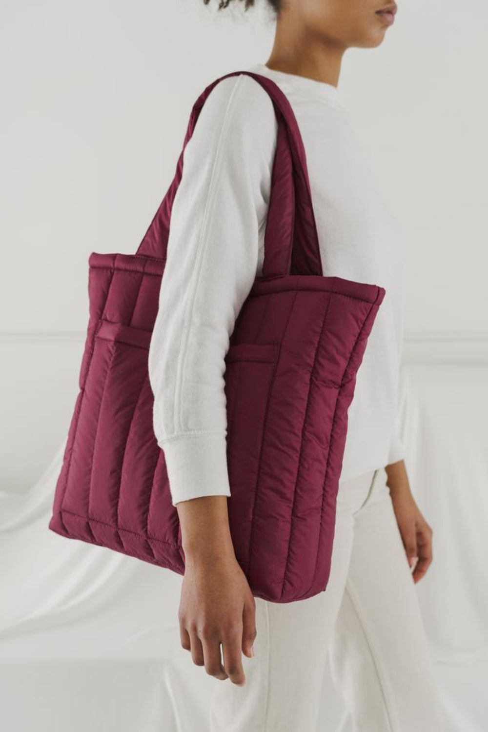 Cranberry Puffy Tote