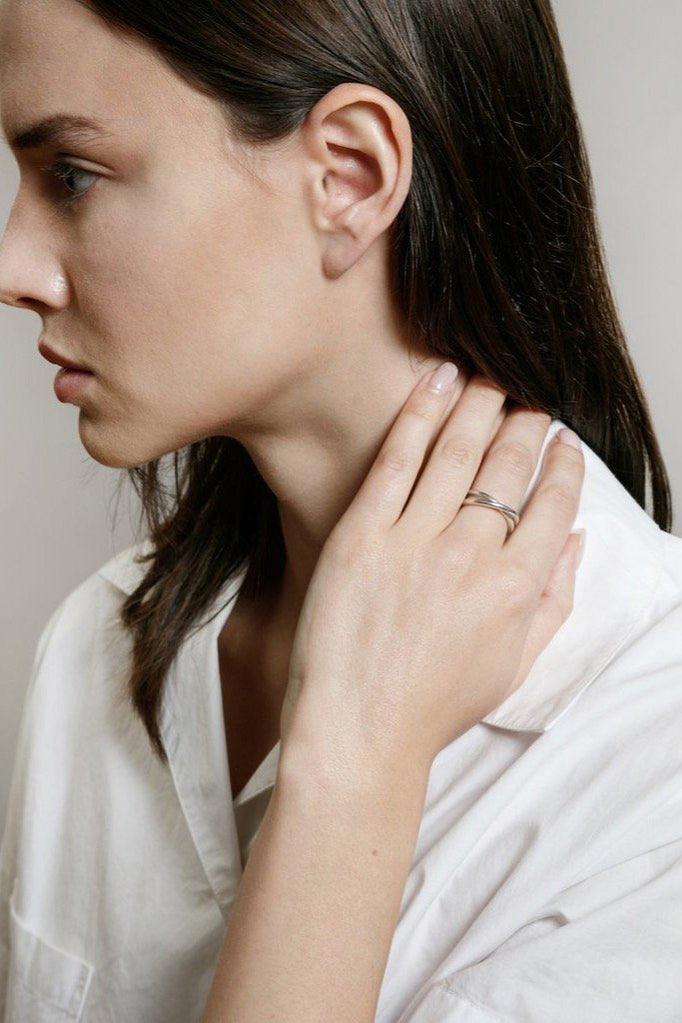 Silver Celine Ring