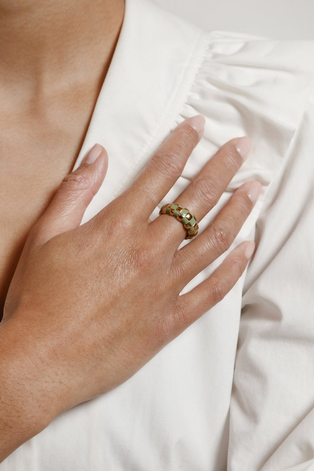 Green + Gold Libby Ring