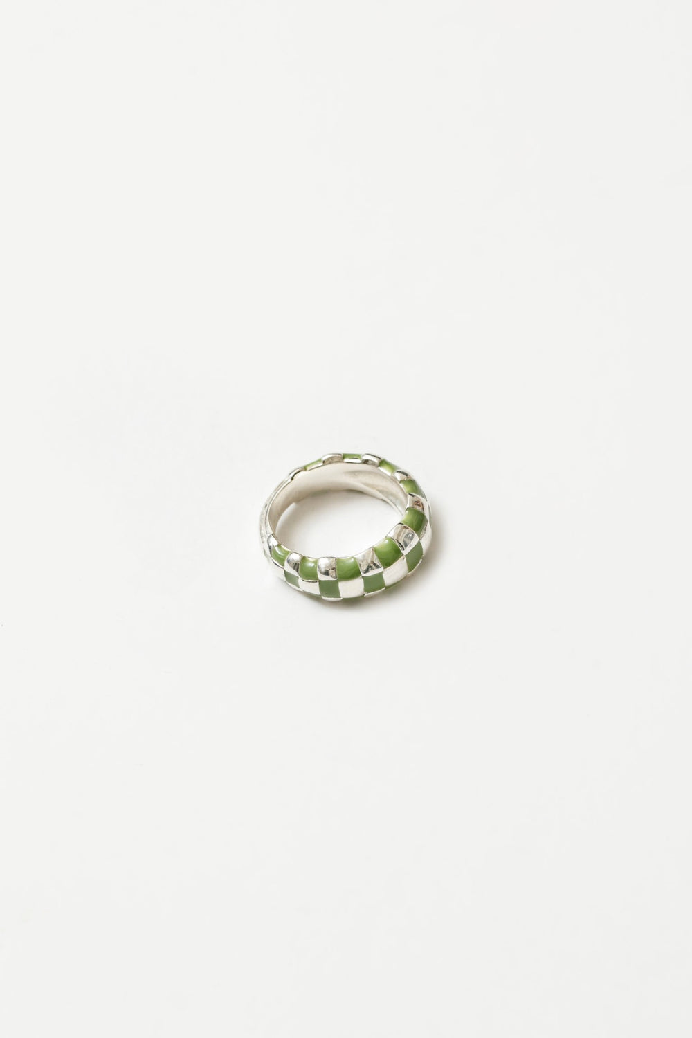 Green + Silver Libby Ring