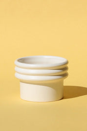 White Satin Rings 2 Planter