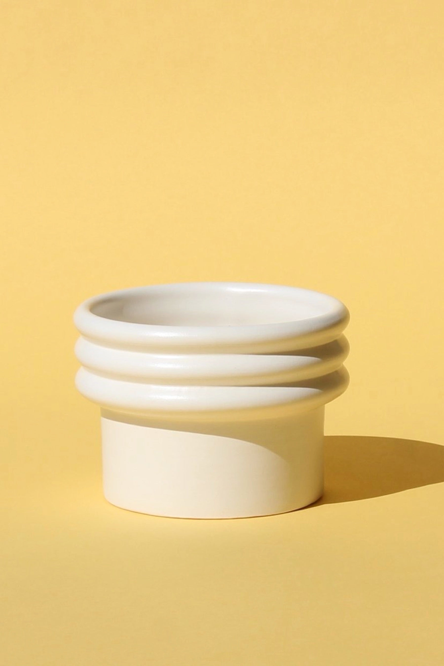 White Satin Rings 2 Planter