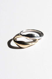 Silver Beach Almond Ring