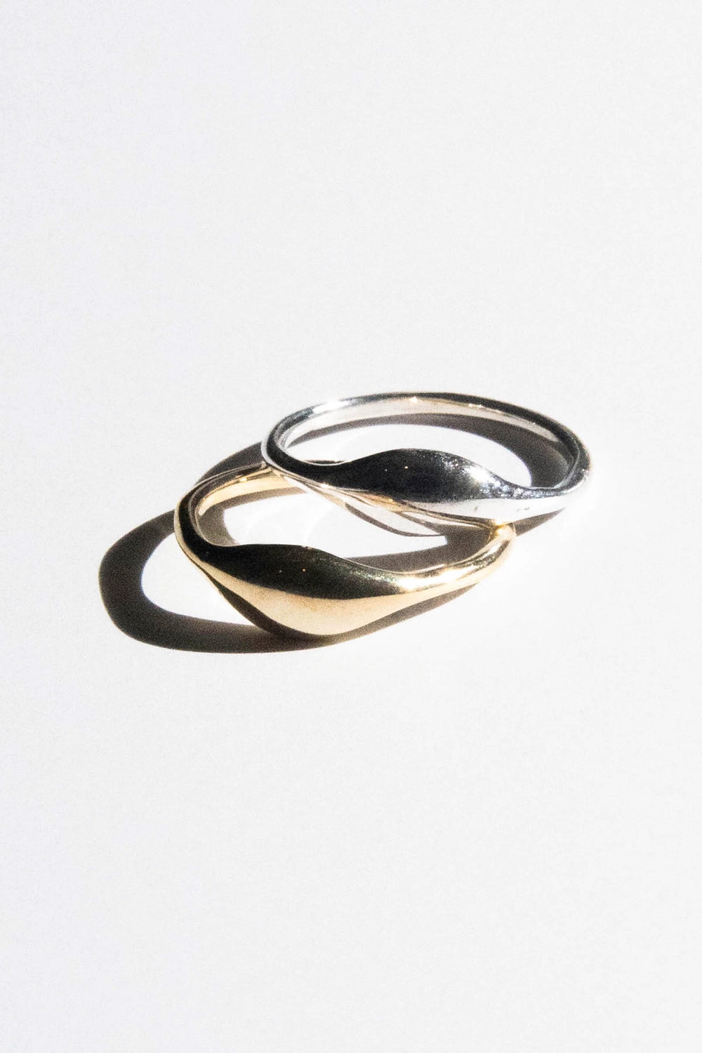 Silver Beach Almond Ring