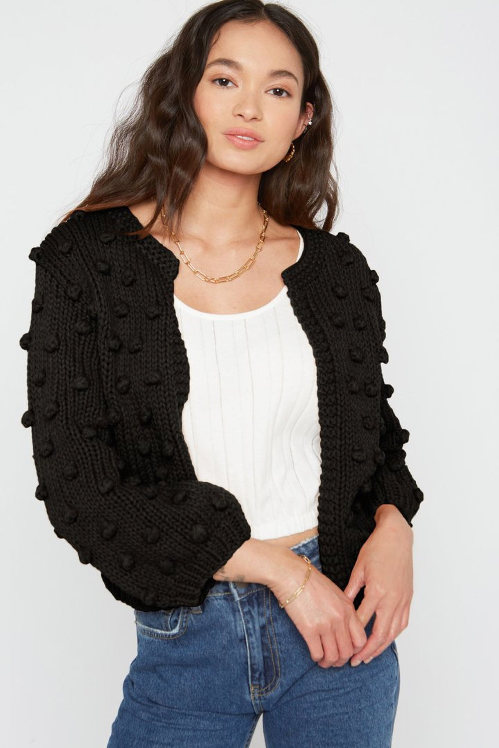 Black Rose Cardigan Prism Boutique