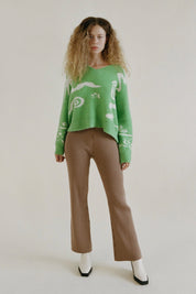 Green Cassett Sweater