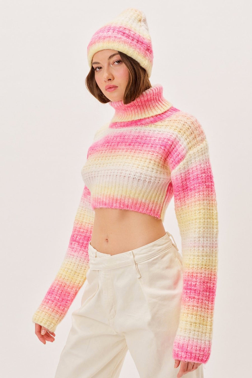 Pink Rosa Turtleneck Sweater