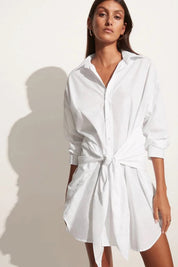 White Norah Shirt Dress
