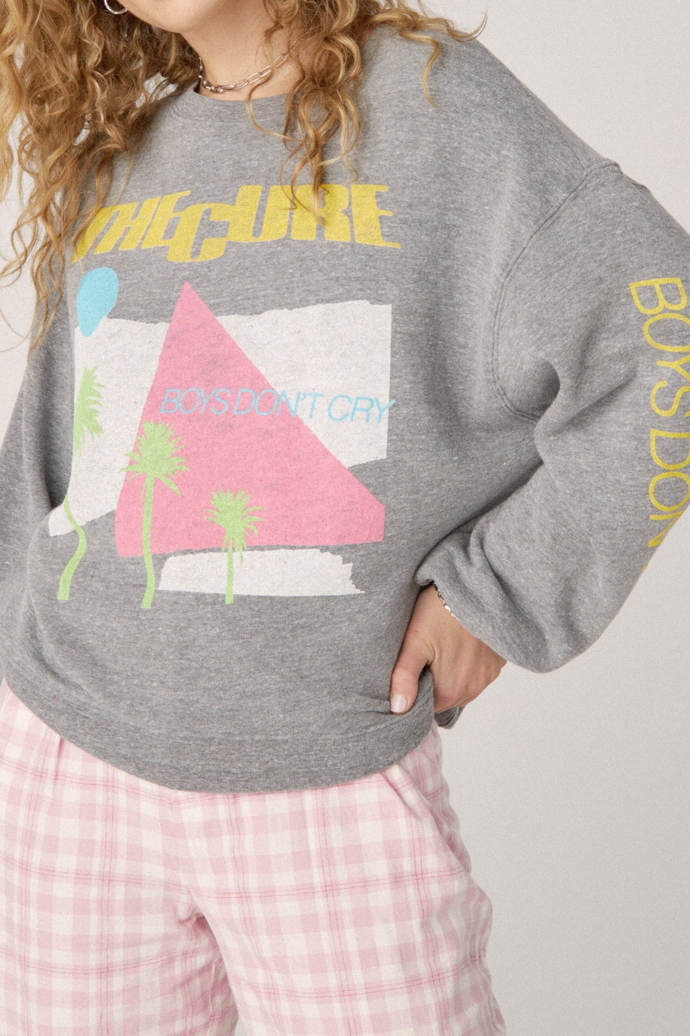 The Cure Boys Don t Cry Oversized Sweatshirt Prism Boutique