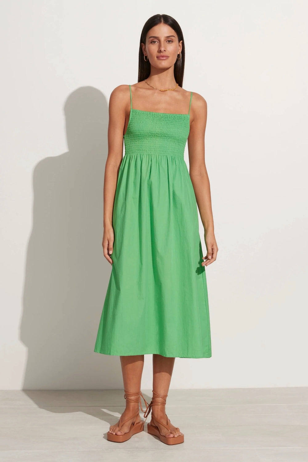 Green Bryssa Midi Dress
