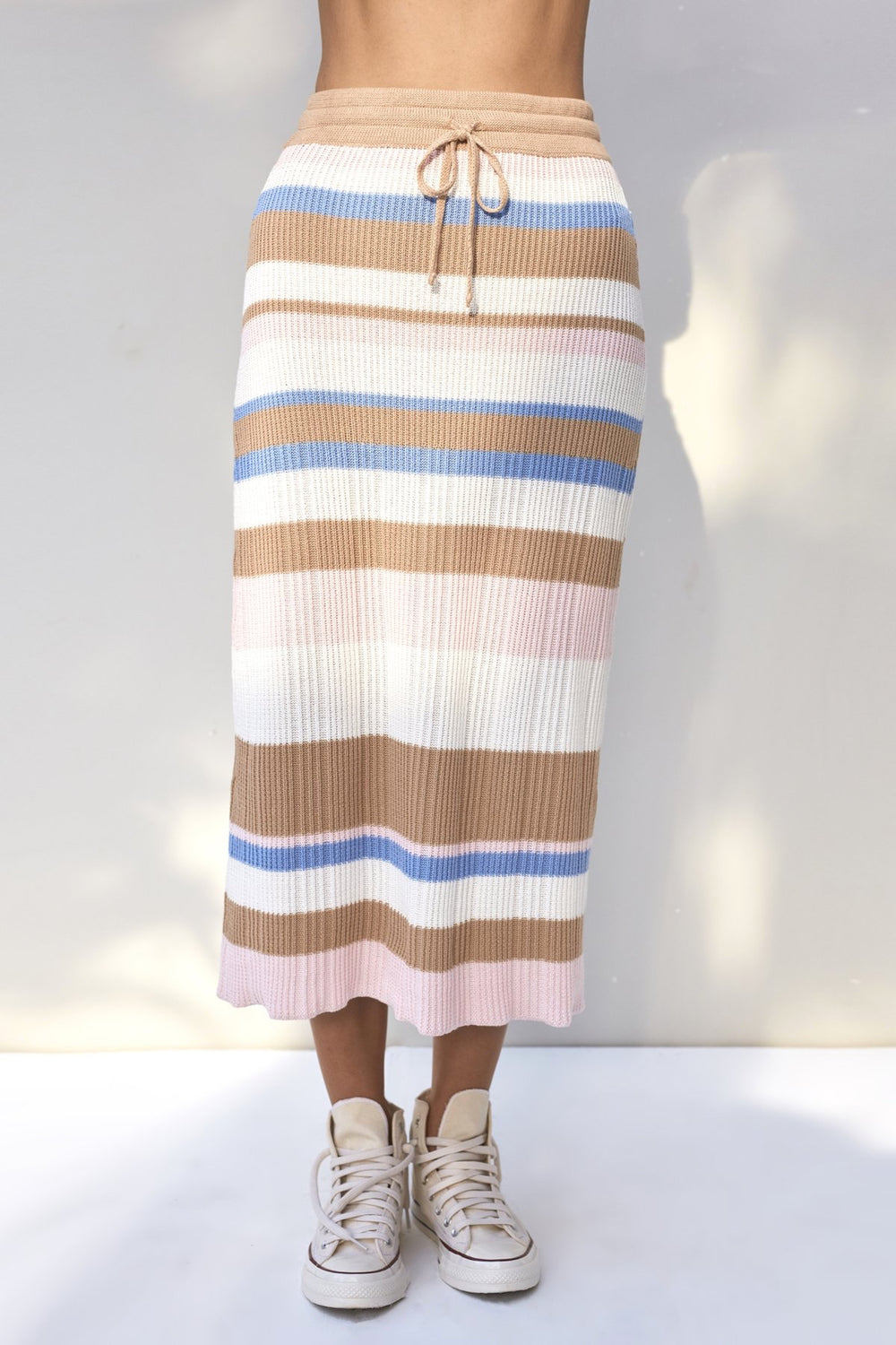 Sky Boxy Stripe Vada Skirt
