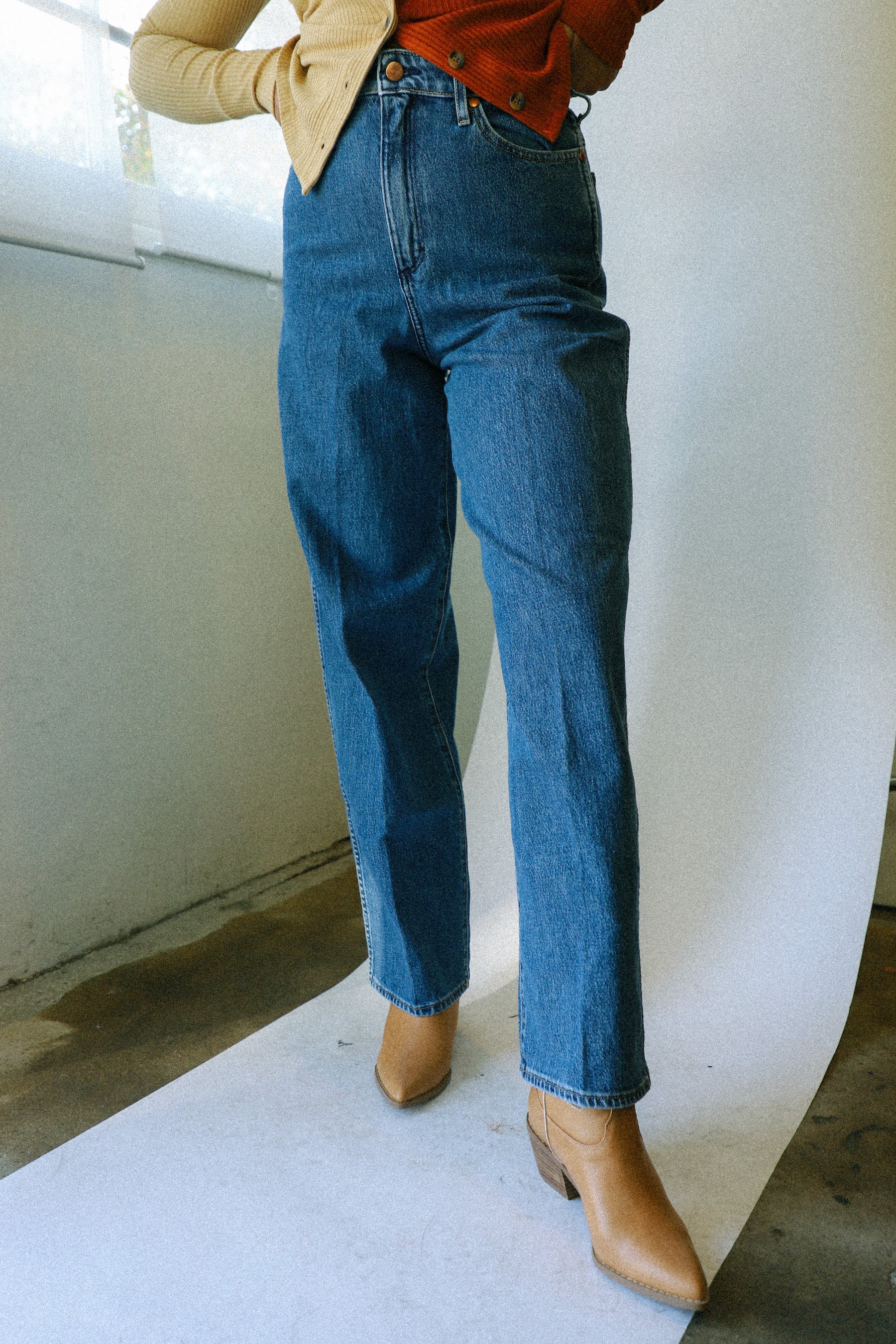 Winter Hue High Rise Barrel Jean