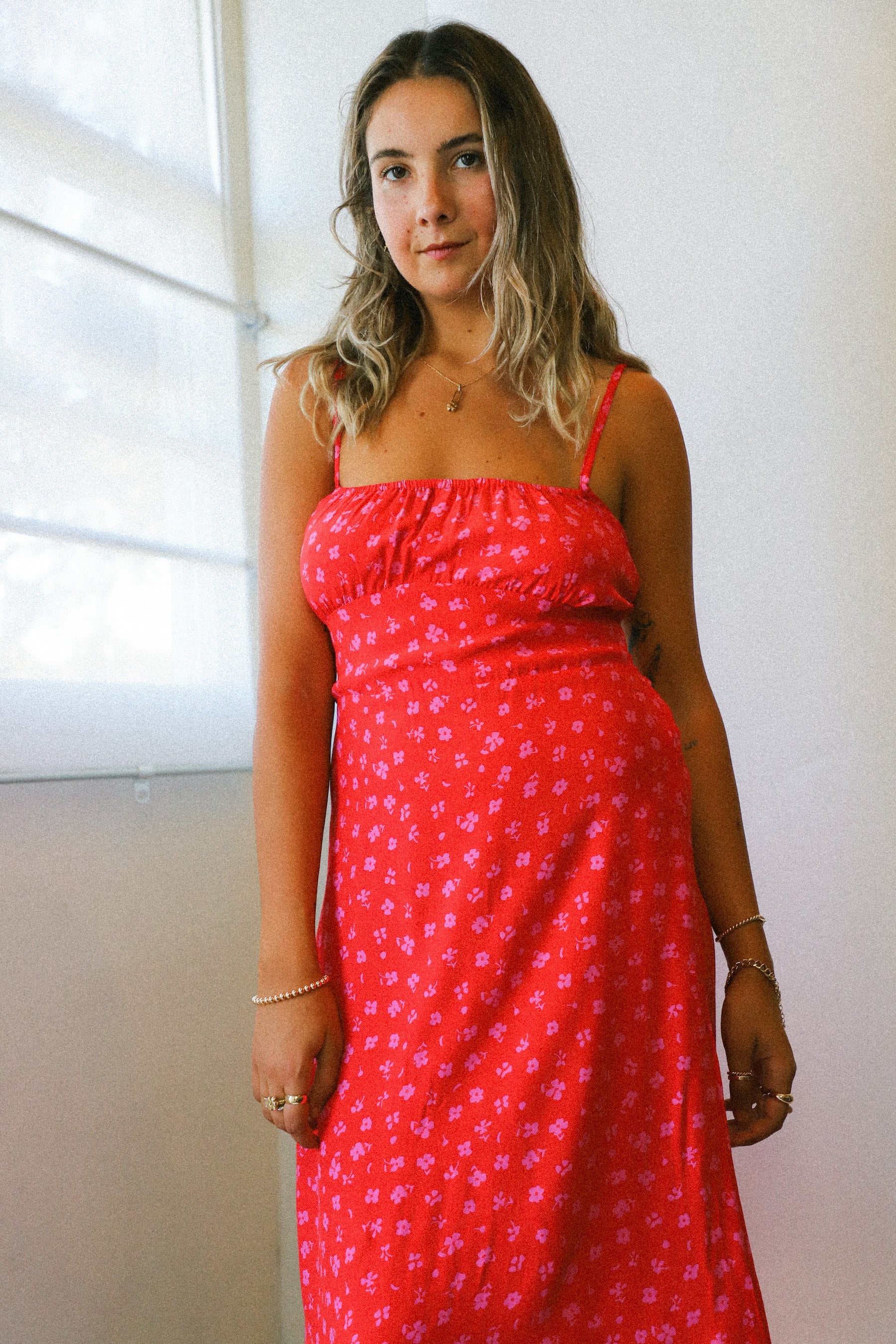 Sunset Floral Carioca Midi Dress