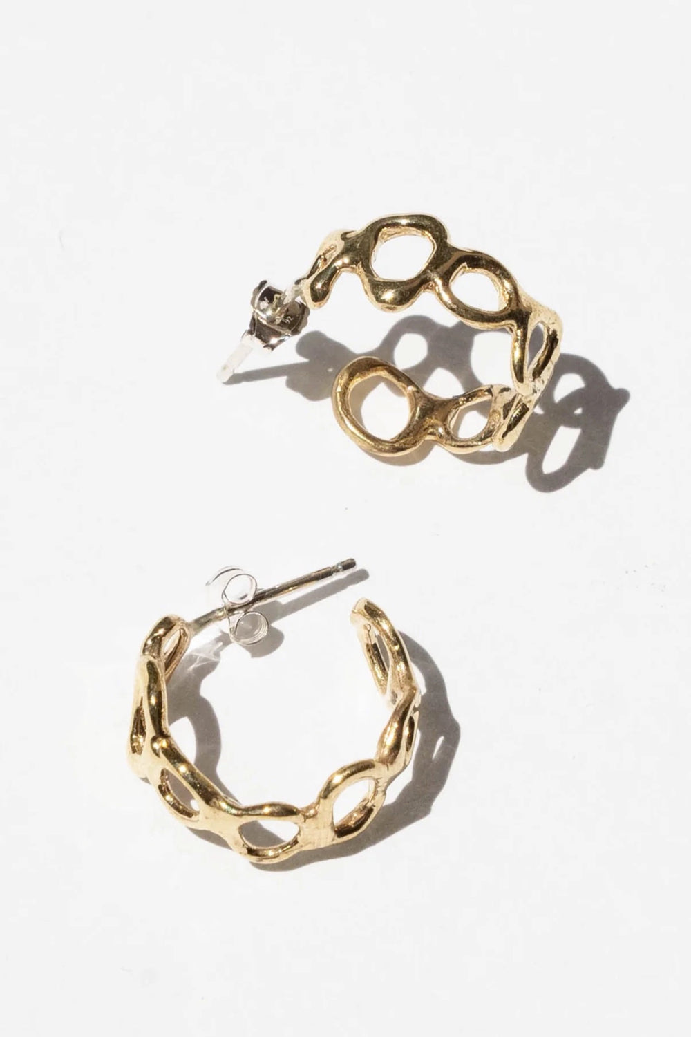 Gold Current Hoops