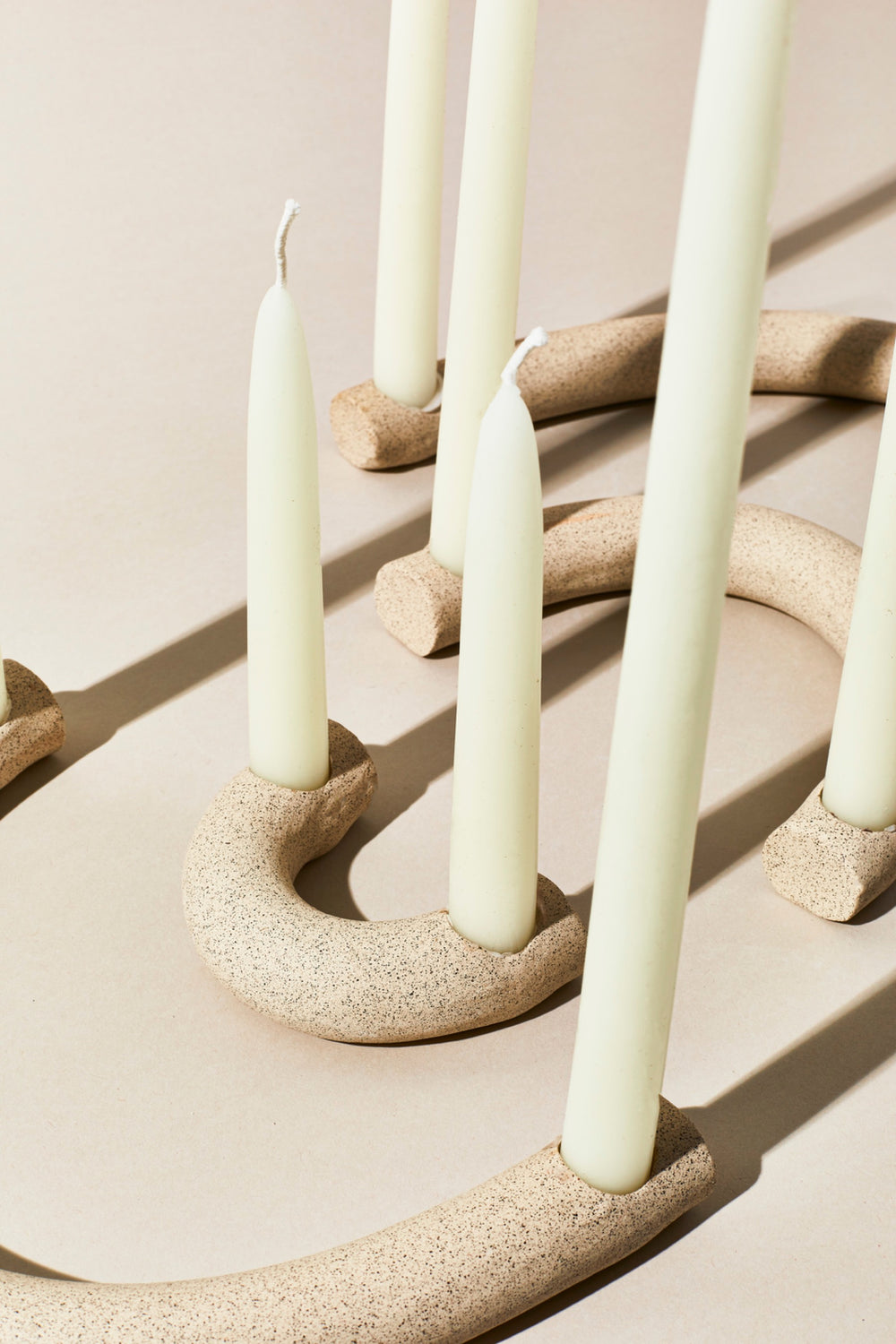 Speckled Arc Candleholders