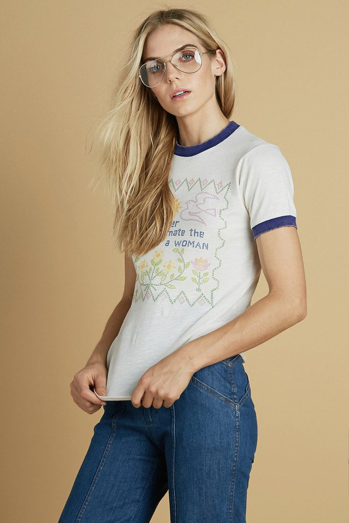 70s Feminist Ringer Tee