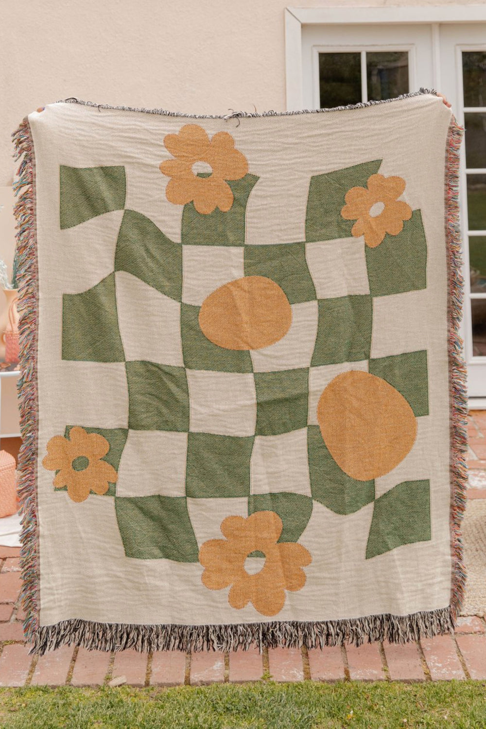 Checkered Flower Blanket