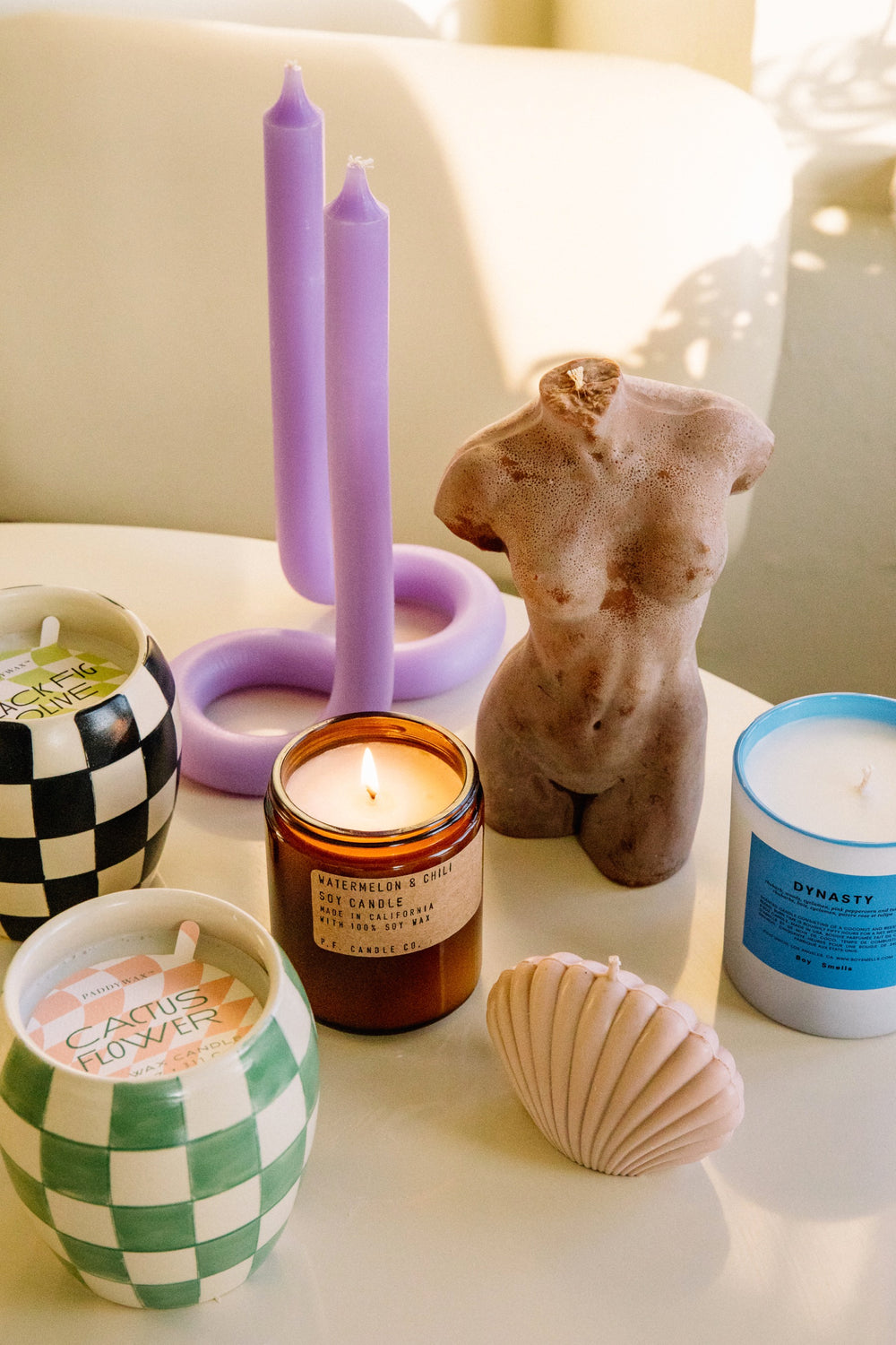 Lavender Twist Candle