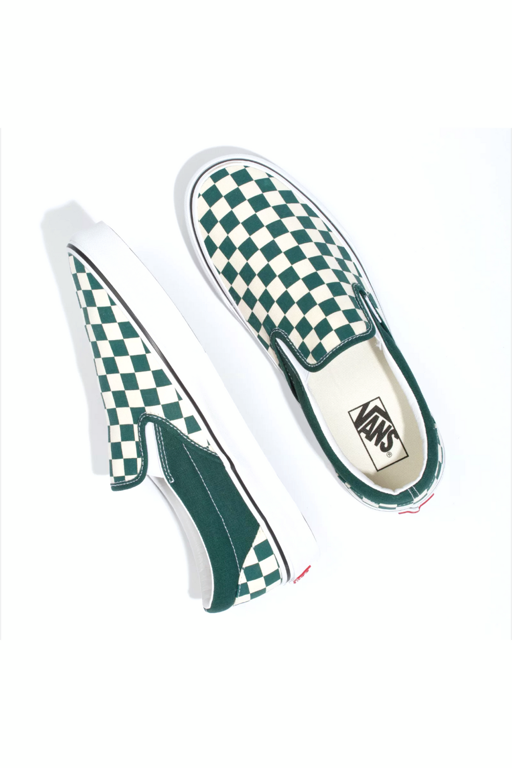 Bistro Green Checkerboard Slip-On