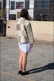 Sage + Tan Lu Zippered Jacket
