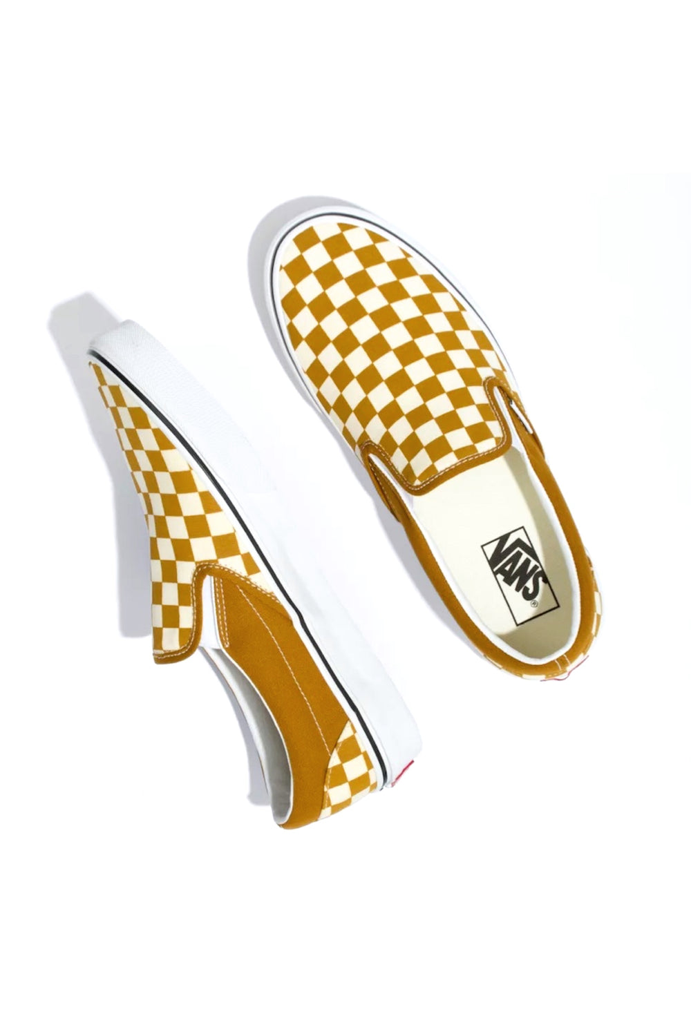 Golden Checkerboard Slip-On