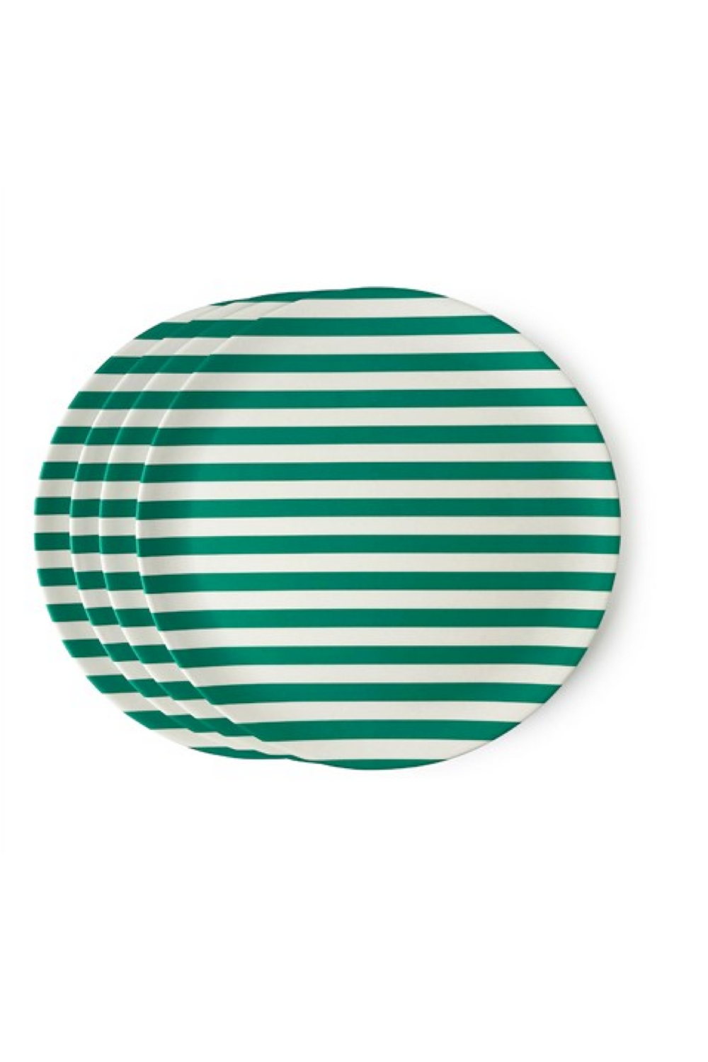 Green Stripe Dinner Plate Set