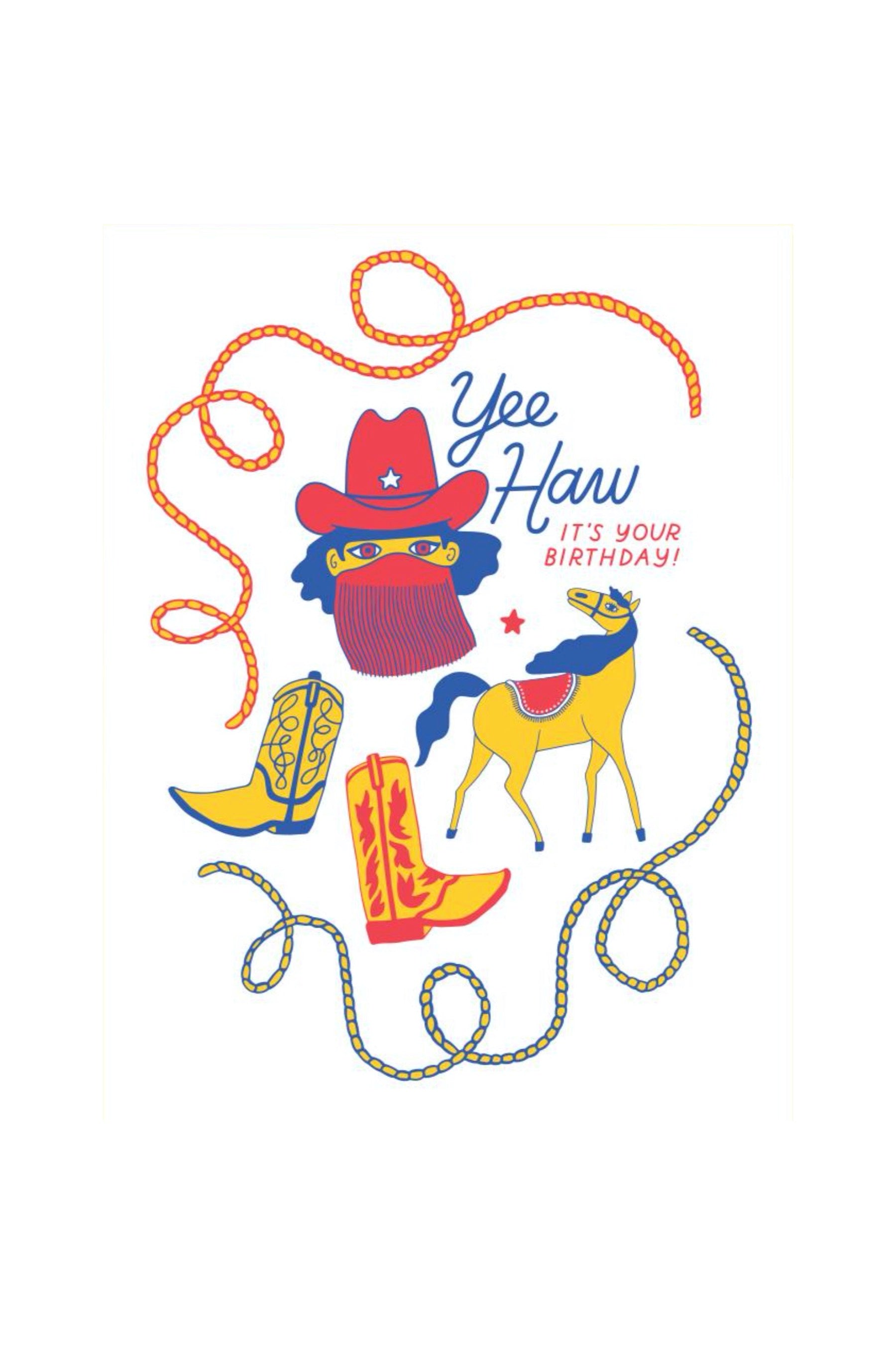 Yeehaw Bday Card