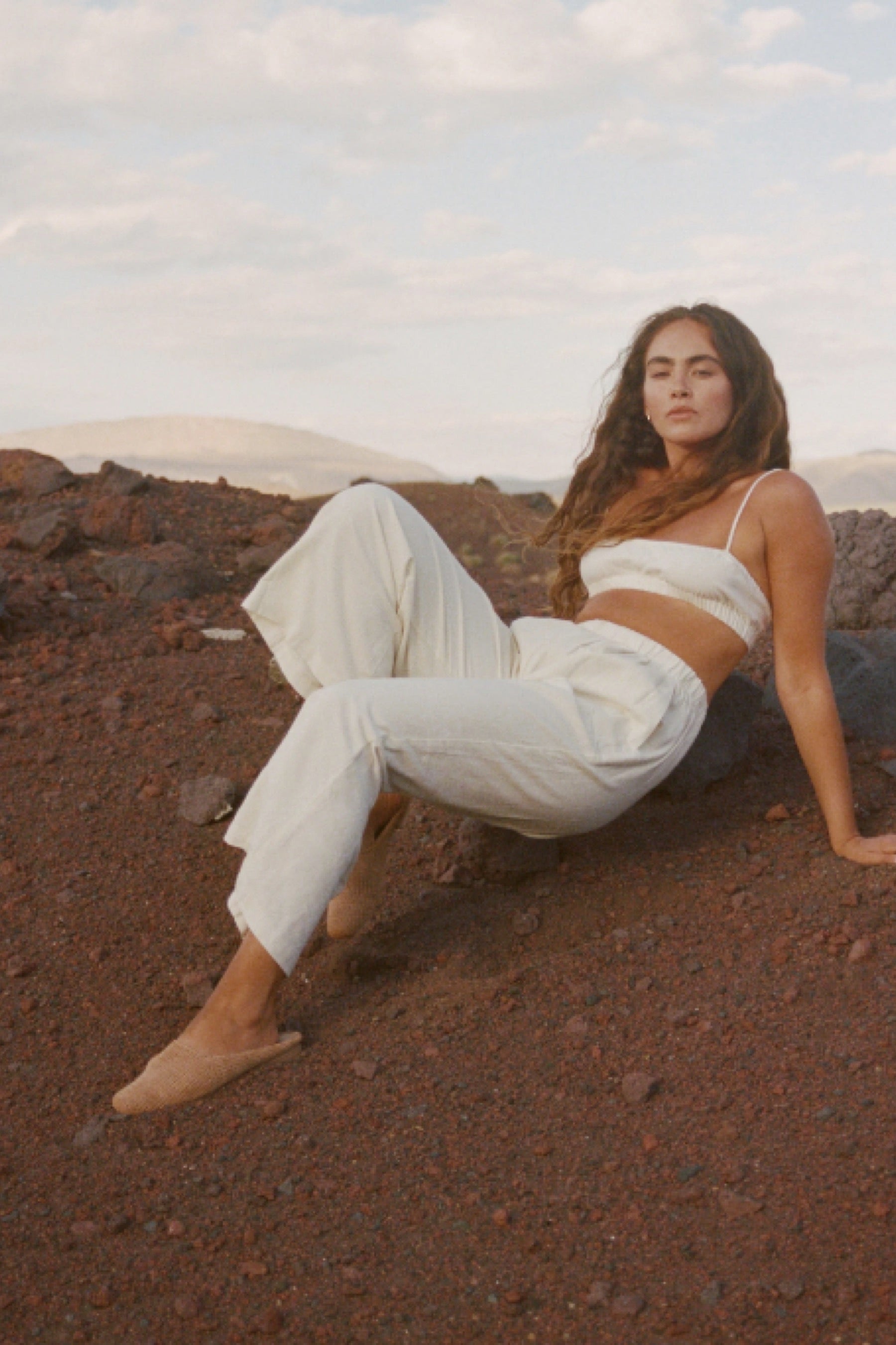 Natural Silk Noil Pant