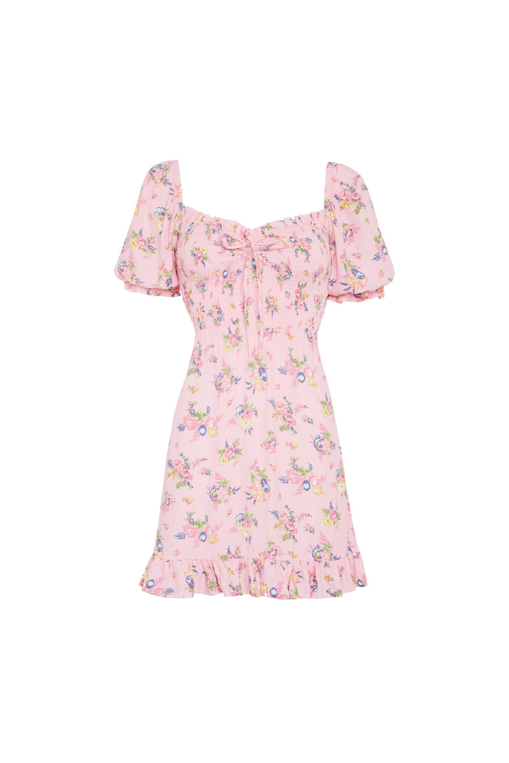 Pink Juliette Floral Sage Mini Dress
