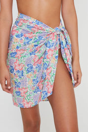 Floral Mini Pareo Skirt