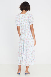 Blue Juliette Floral Maggie Midi Dress