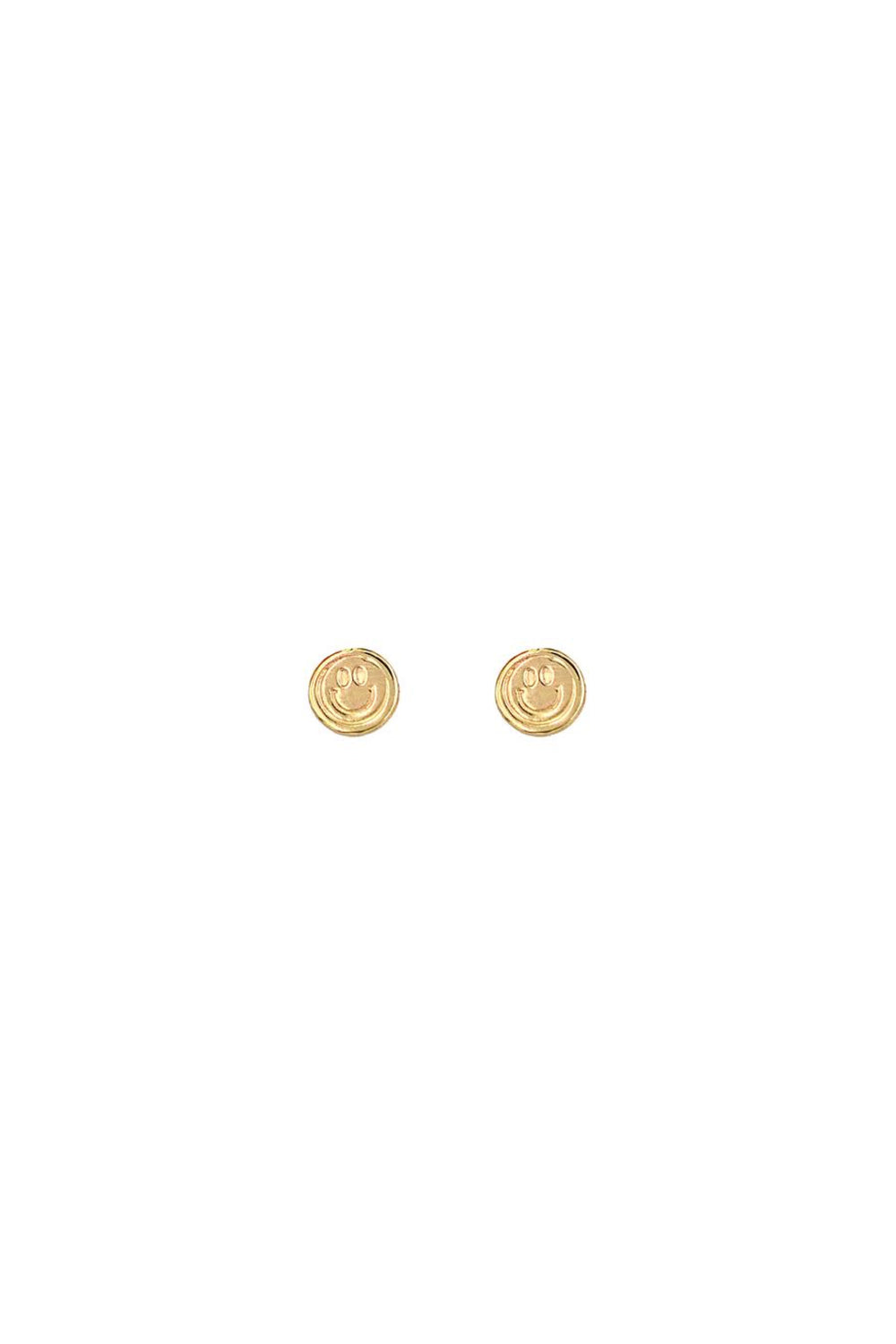 Gold Smiley Studs