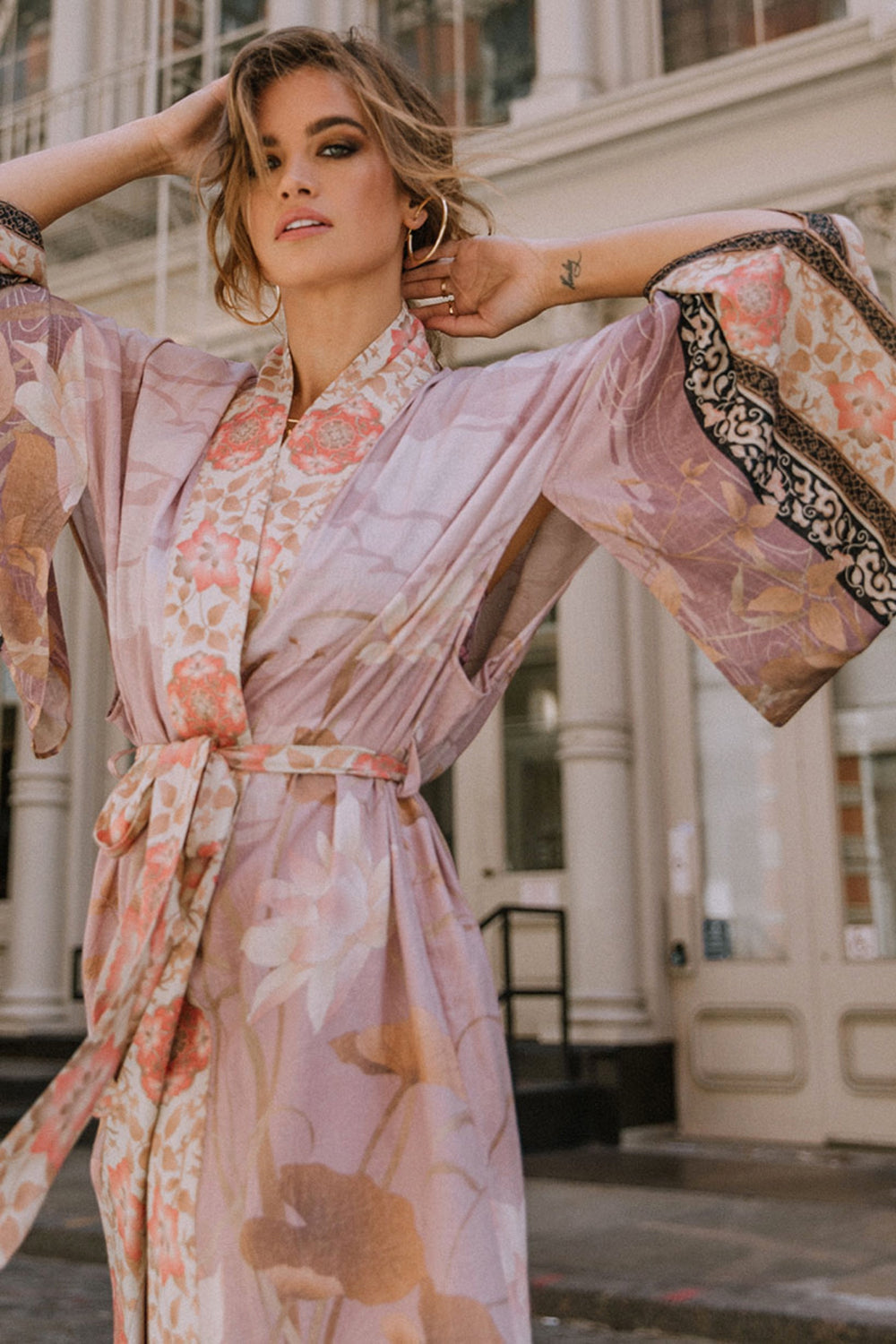 Cherry blossom cheap silk robe