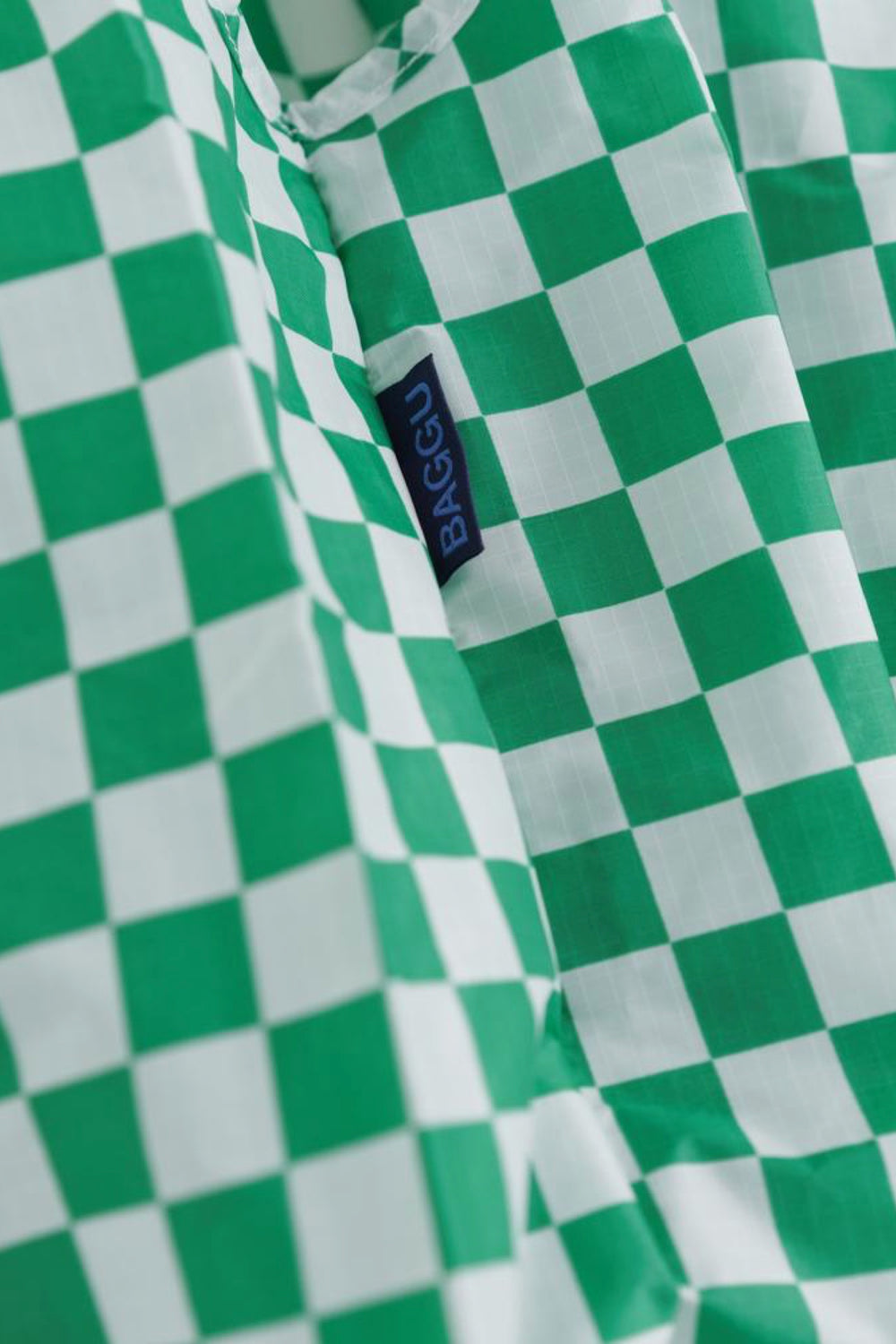 Green Checkerboard Baggu