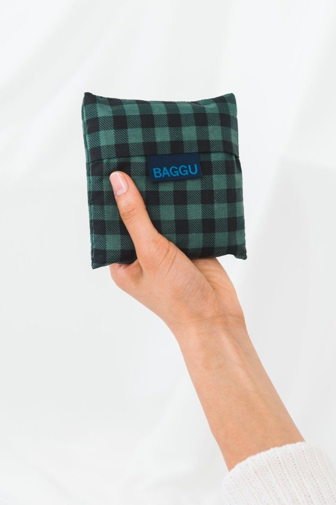 Green Gingham Baggu